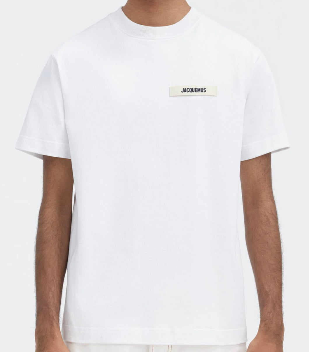 JACQUEMUS T-shirt con logo in gros grain.