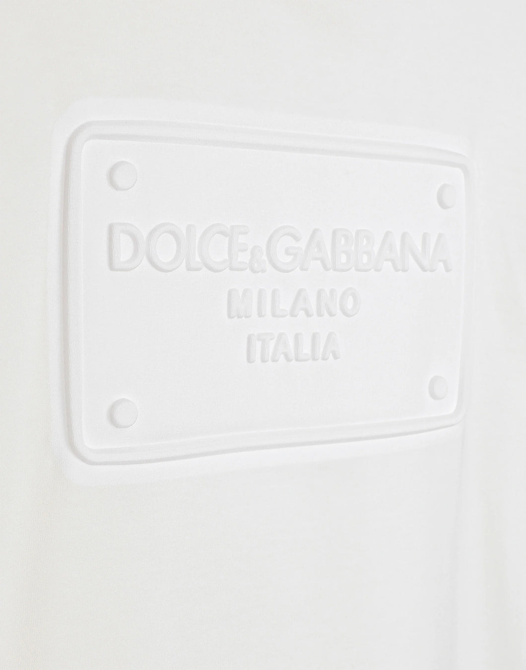 DOLCE&GABBANA T-shirt in cotone con logo embossing