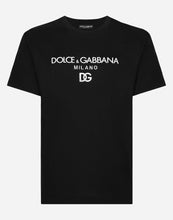 Carica l&#39;immagine nel visualizzatore di Gallery, DOLCE &amp; GABBANA T-shirt in cotone con ricamo DG
