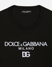 Carica l&#39;immagine nel visualizzatore di Gallery, DOLCE &amp; GABBANA T-shirt in cotone con ricamo DG
