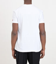 Carica l&#39;immagine nel visualizzatore di Gallery, DSQUARED2 T-shirt bianca da uomo con patch logo in rosso
