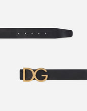 Carica l&#39;immagine nel visualizzatore di Gallery, Dolce &amp; Gabbana Cintura in cuoio con logo DG
